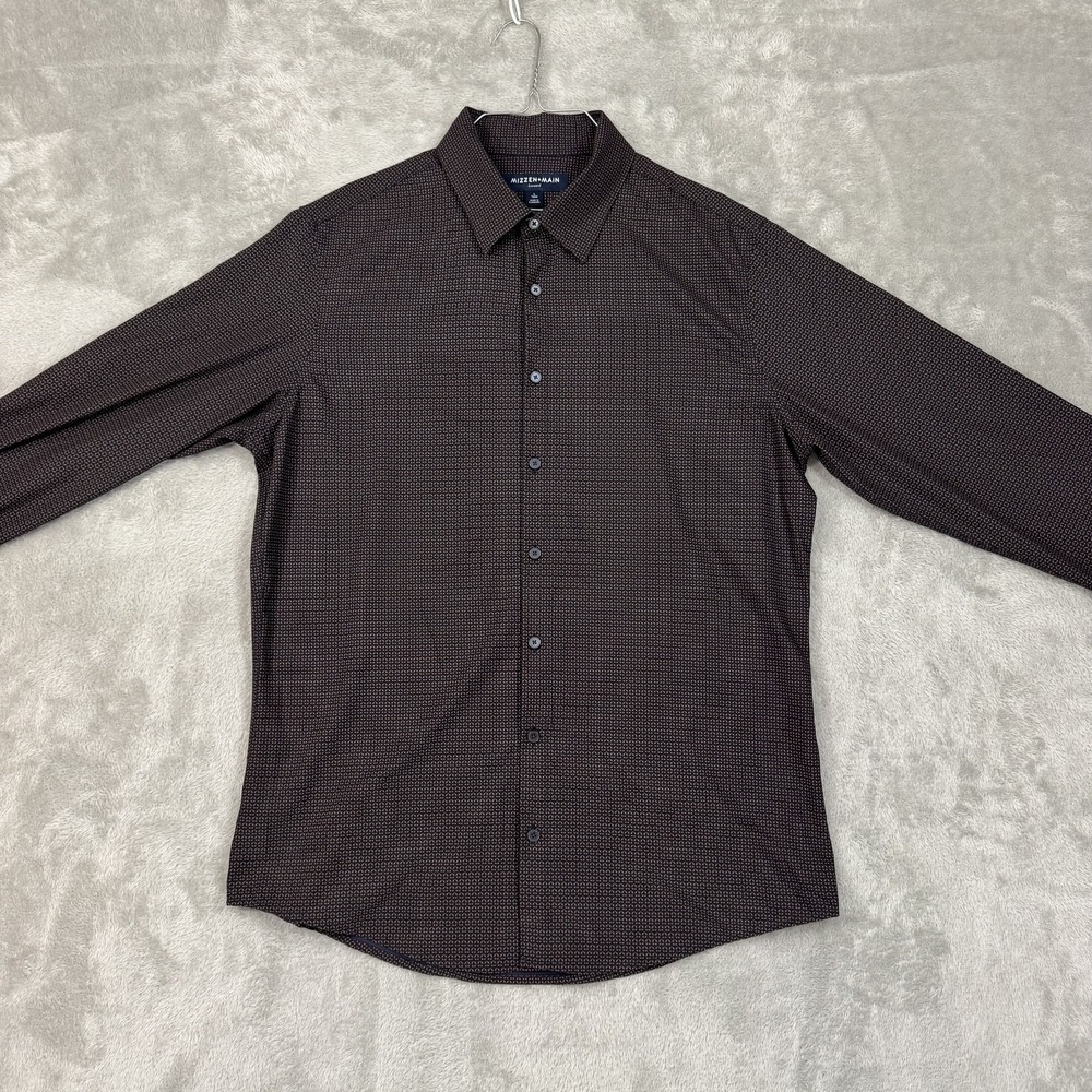 Mizzen & Main Shirt Mens Large Leeward Trim Comfort 4 Way Stretch Performance - Picture 2 of 15